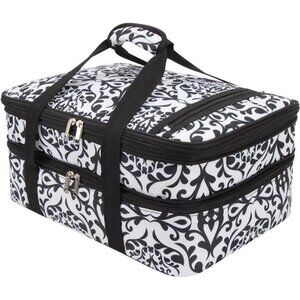 Double Decker Insulated Casserole Dish Bag - Food Carrier for Hot or Cold